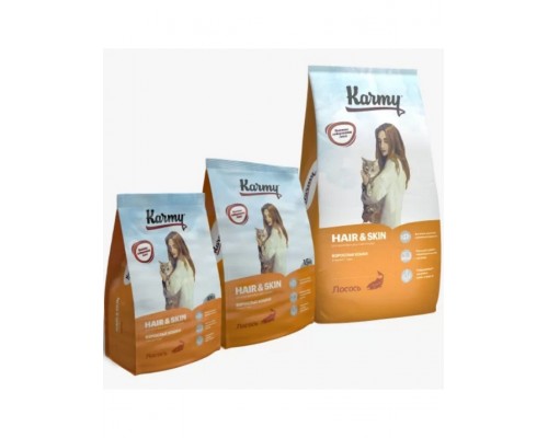 Hair & Skin корм для взрослых кошек для здоровья кожи и шерсти с лососем