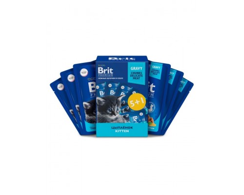 Промо-Набор 5+1 цыпленок в соусе паучи для котят