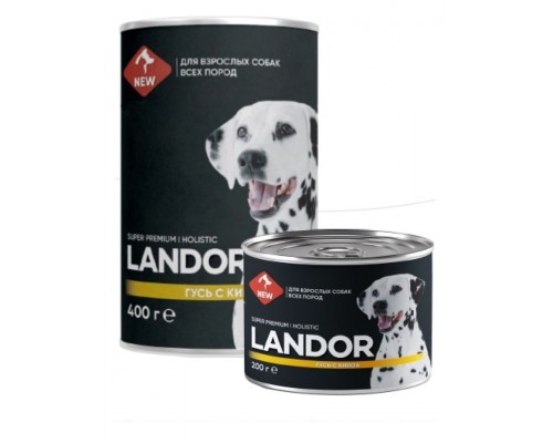 LАNDOR консервы для собак всех пород гусь с киноа