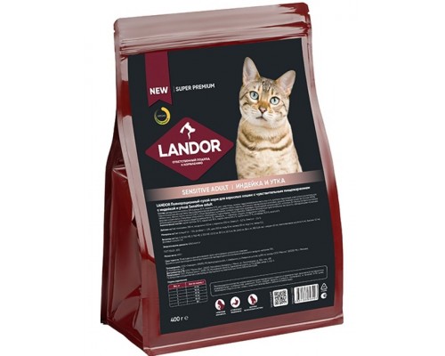LANDOR для взрослых кошек с чувствительным пищеварением c индейкой и уткой