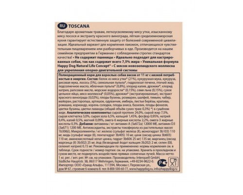 Supreme Sensible Toscana с уткой и лососем для собак с избыточным весом и кастрированных