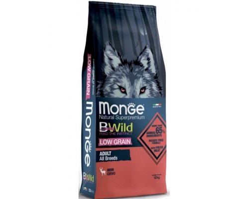 BWild LOW GRAIN низкозерновой корм из мяса оленя для взрослых собак всех пород