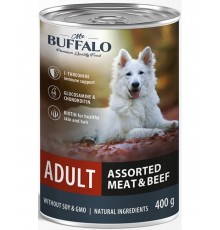 Mr.Buffalo Adult Dog «МЯСНОЕ АССОРТИ С ГОВЯДИНОЙ» консервы для собак