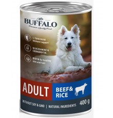 Mr.Buffalo Adult Dog «ГОВЯДИНА С РИСОМ» консервы для собак