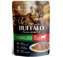 Mr.Buffalo Sterilized «ГОВЯДИНА» в соусе влажный для стерилизованных кошек