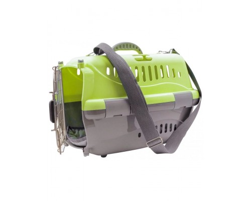 Переноска "Турне" 42*29,5*26см с авиа-замком, с металлической дверцей (коврик+ремень)