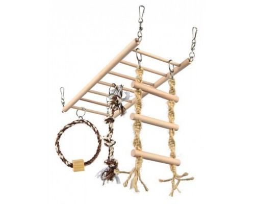 Мостик подвесной деревянный