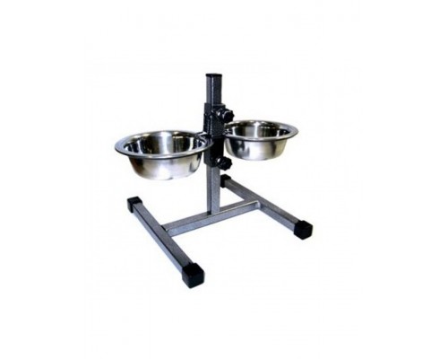Стойка разборная с двумя мисками, с фиксацией 0,35л/h30 см