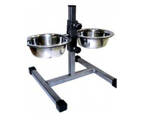 Стойка разборная с двумя мисками, с фиксацией 0,75л/h40см