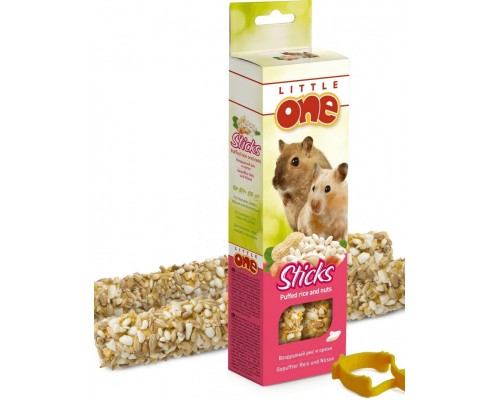 Палочки для хомяков, крыс, мышей и песчанок с воздушным рисом и орехами