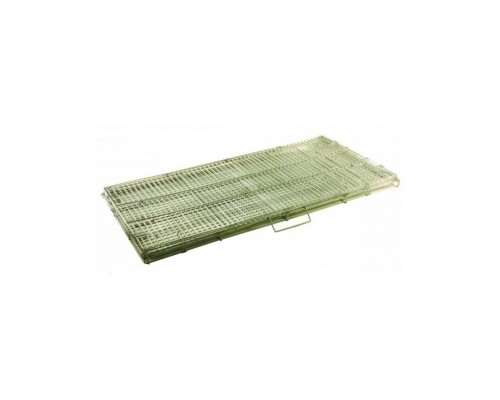 Клетка-переноска для собак №4, с метал. поддоном, складная, хром