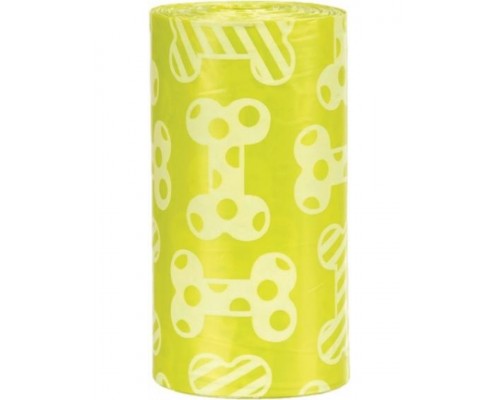 Пакеты для уборки за собаками с запахом лимона, желтые