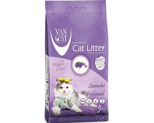 Наполнитель для кошачьих туалетов, комкующийся, с ароматом лаванды