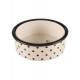 Миска керамическая, белая/черная