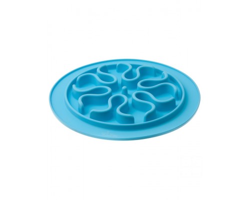 Миска силиконовая рельефная (волны) игровая для медленного поедания корма 24 см