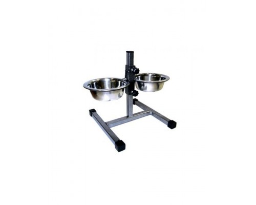 Стойка разборная с двумя мисками, с фиксацией 0,75л/h40см