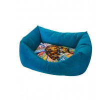 Лежанка-пухлик с двухсторонней подушкой для кошек "кошка"