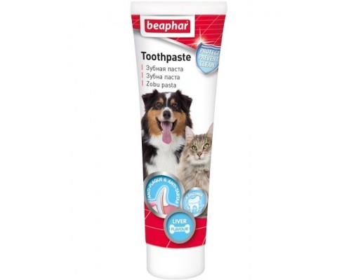 Зубная паста для собак и кошек со вкусом печени + зубная щетка
